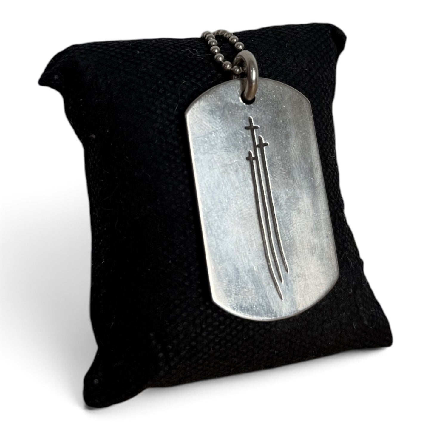 Chrome Hearts RS 3 Cross Dog Tag w/ Ball Chain