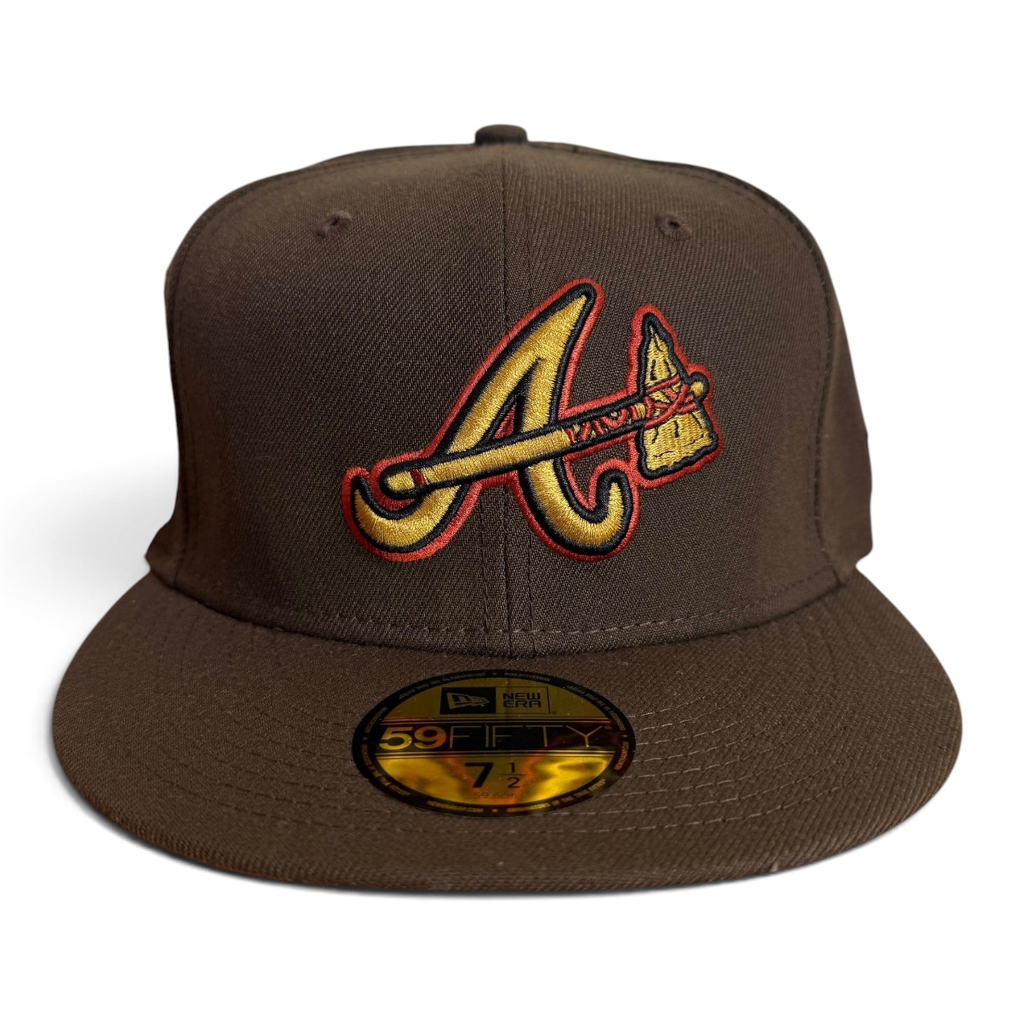 New Era Atlanta Braves Fitted Hat Brown