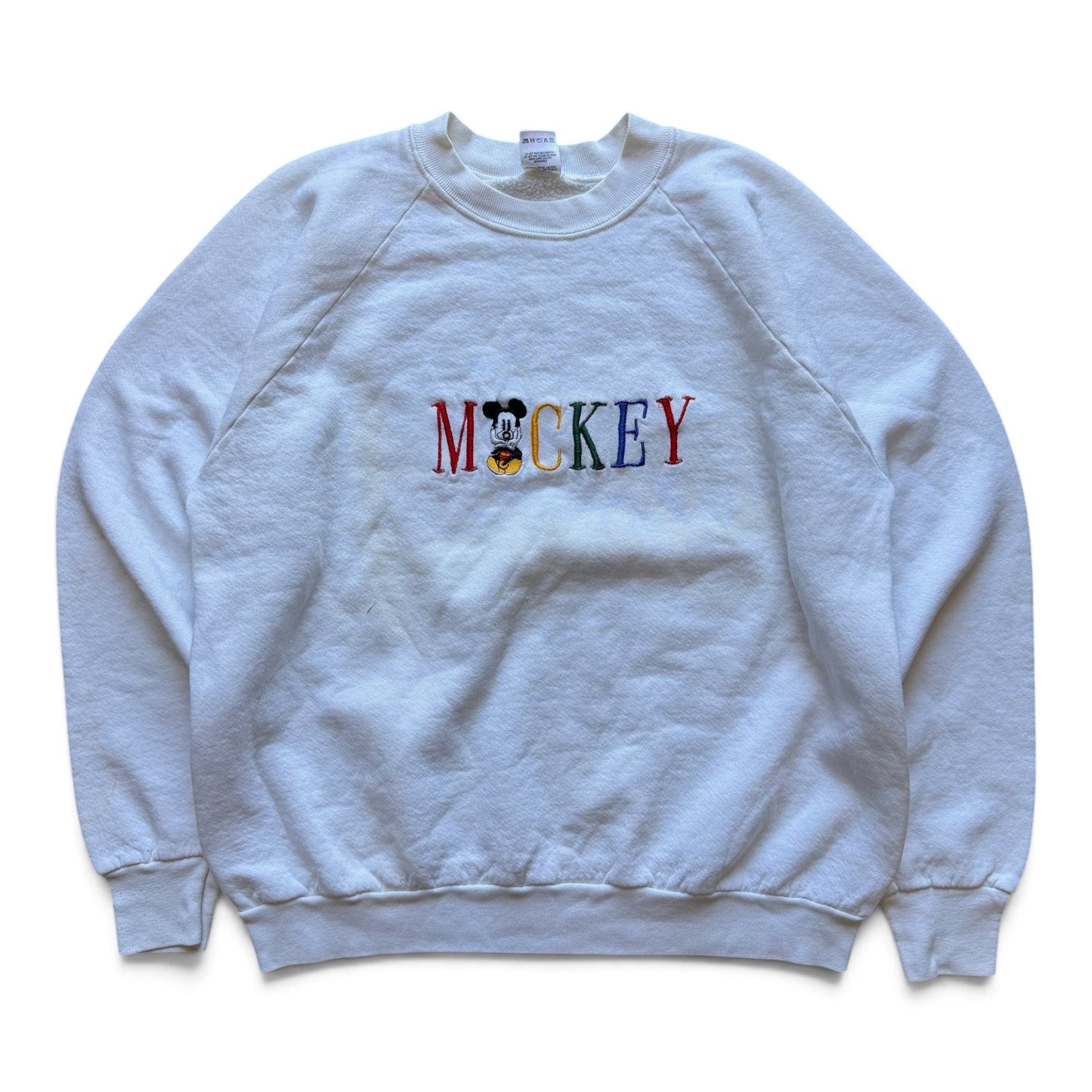 90's Disney Mickey Crewneck White