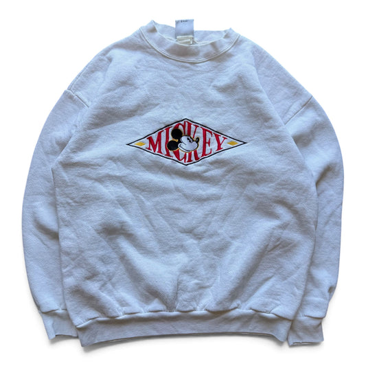 90's Disney Mickey Crewneck White