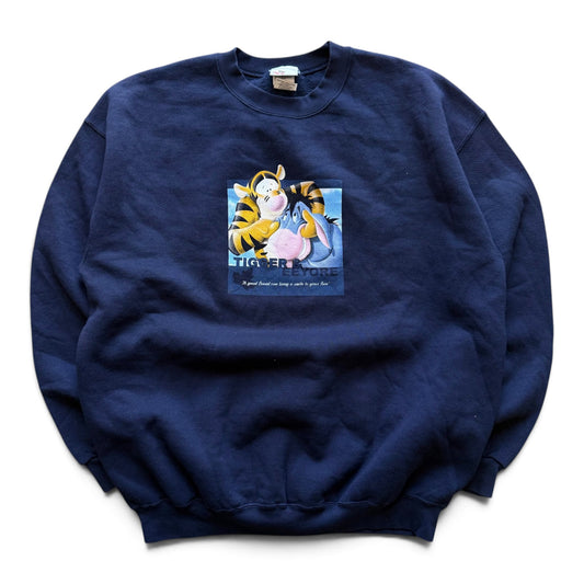 90's Disney Tigger & Eeyore Crewneck Navy