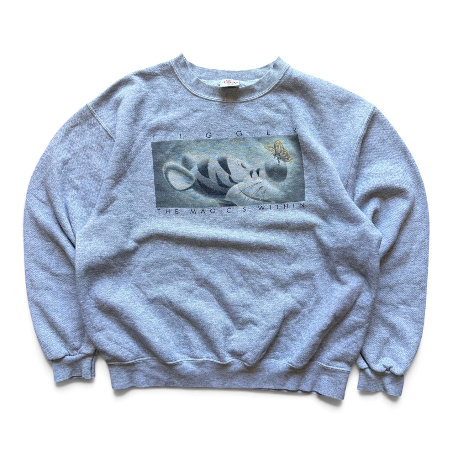 00's Disney Tigger "The Magic's Within" Crewneck Grey