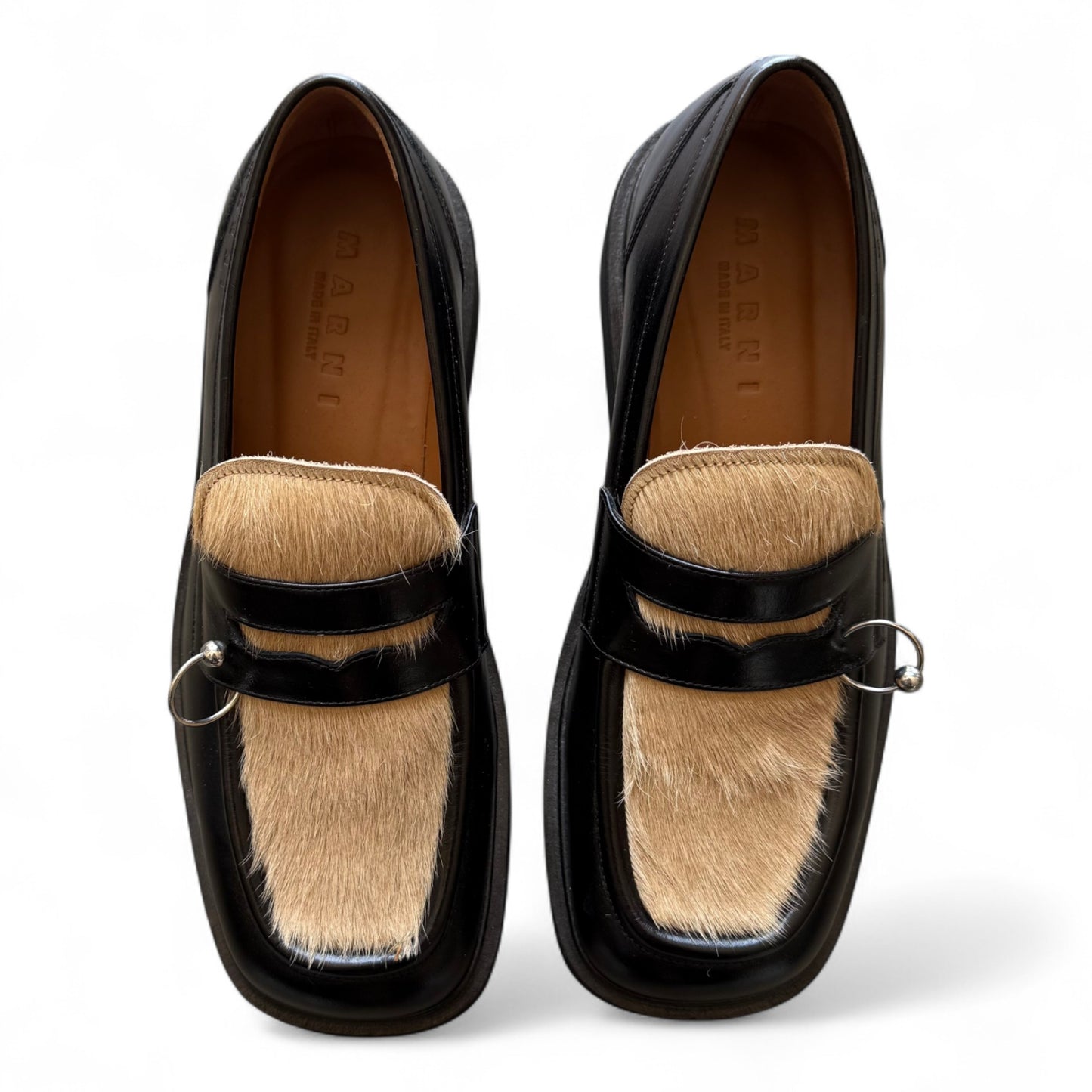 Marni Pony Hair Pierced Loafer