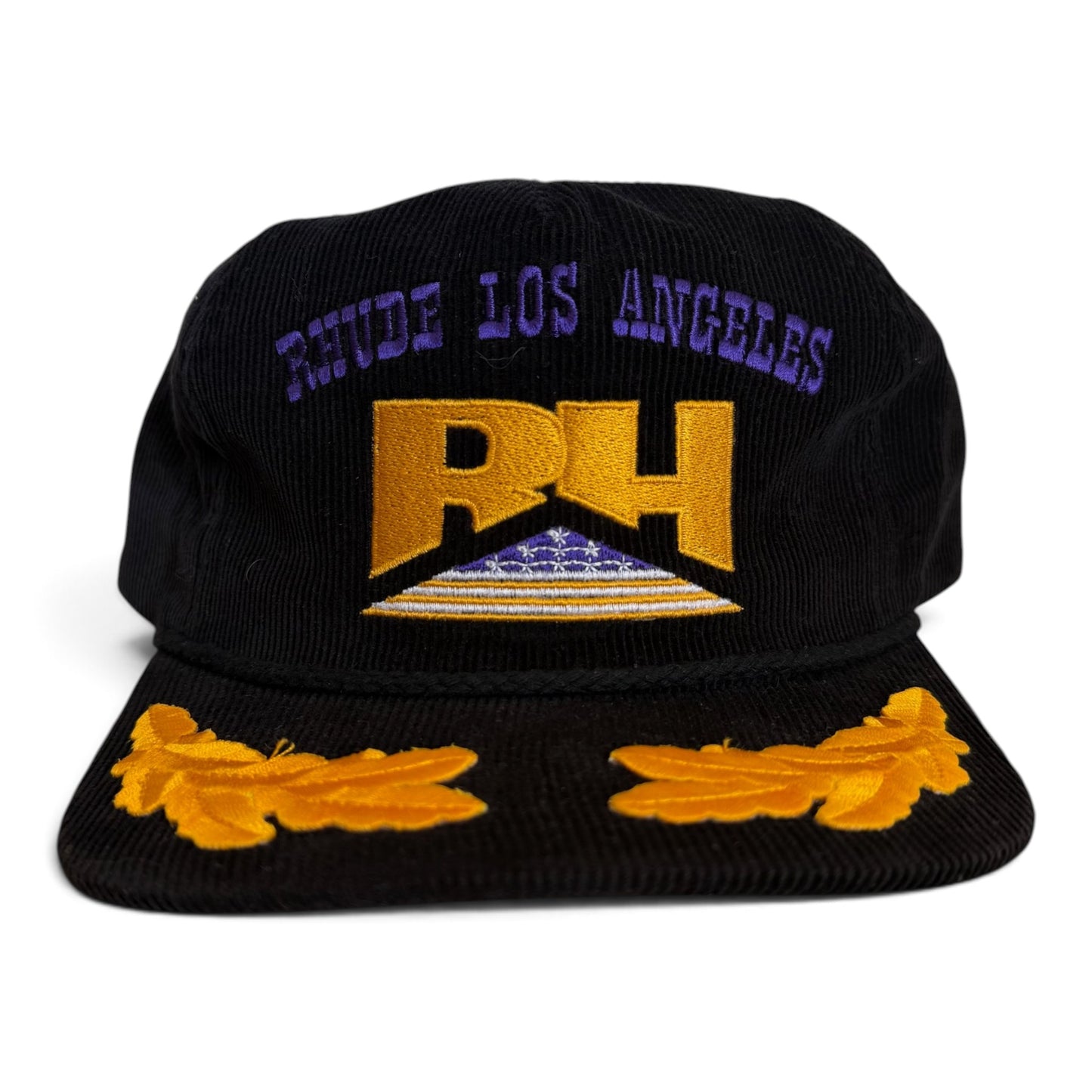 Rhude Los Angeles Lakers Corduroy Snapback Hat 2020