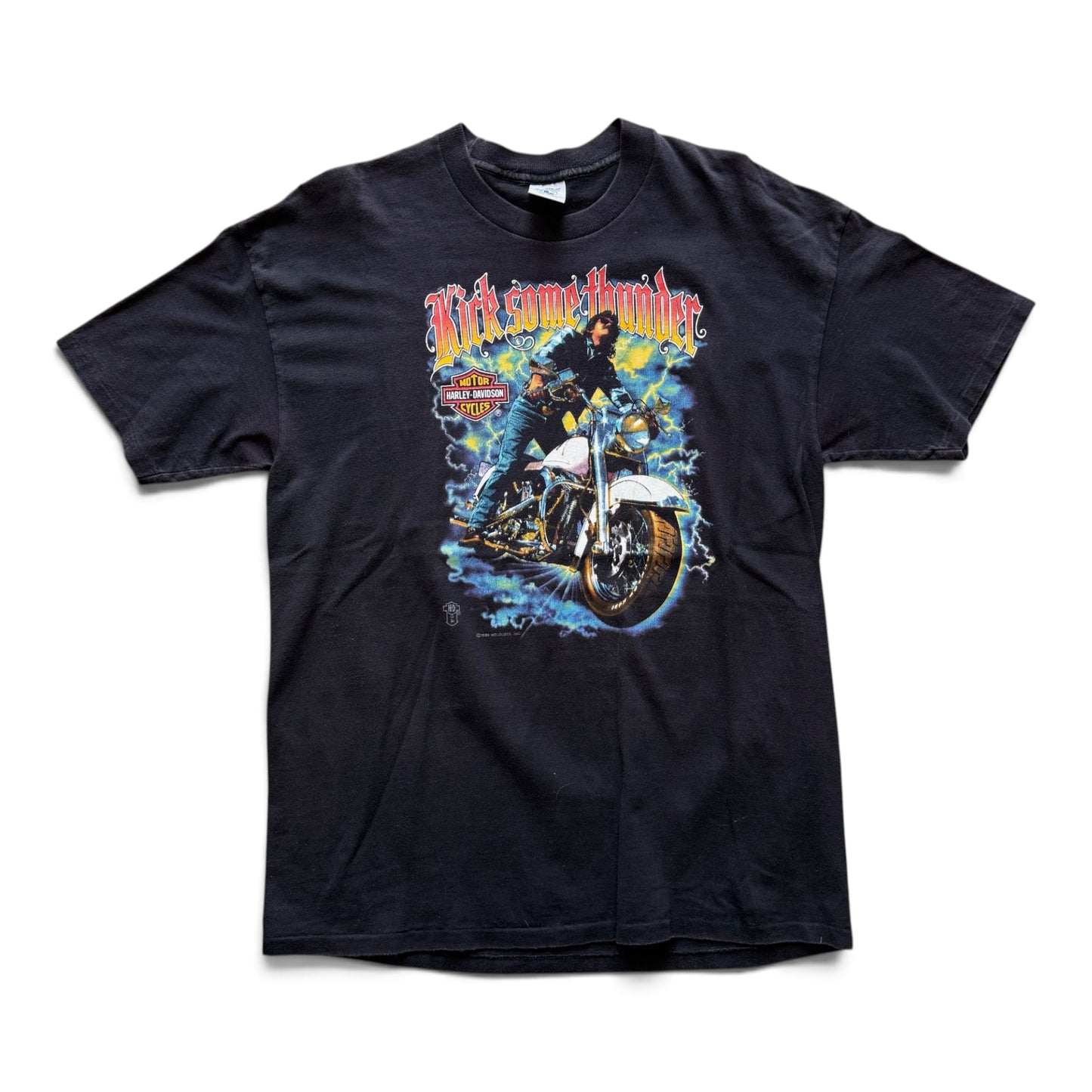 1988 Harley Davidson "Kick Some Thunder" T-Shirt