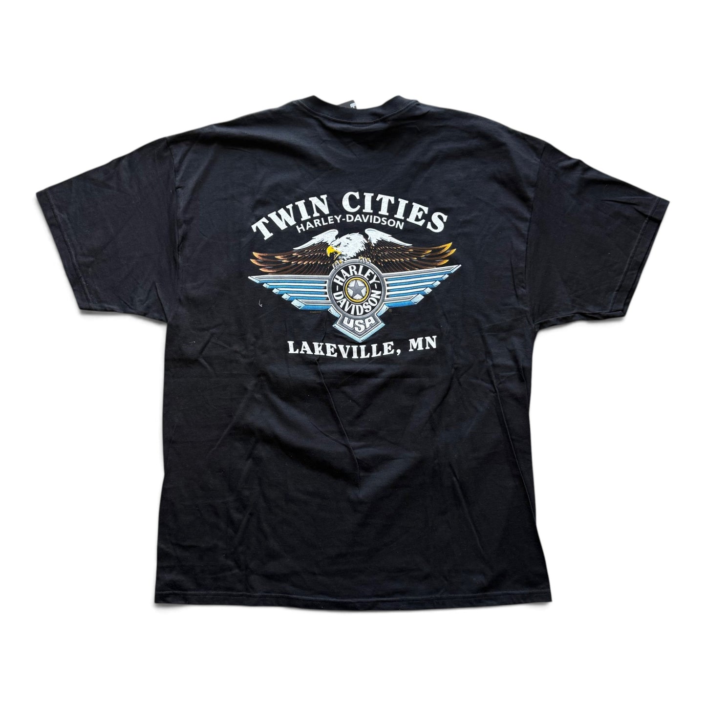 2001 Harley Davidson Flame Motor DSWT T-Shirt