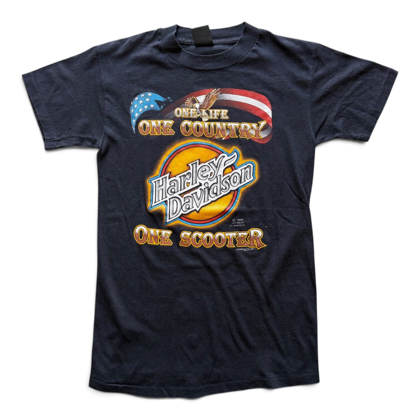 1985 Harley Davidson 3D Emblem T-Shirt