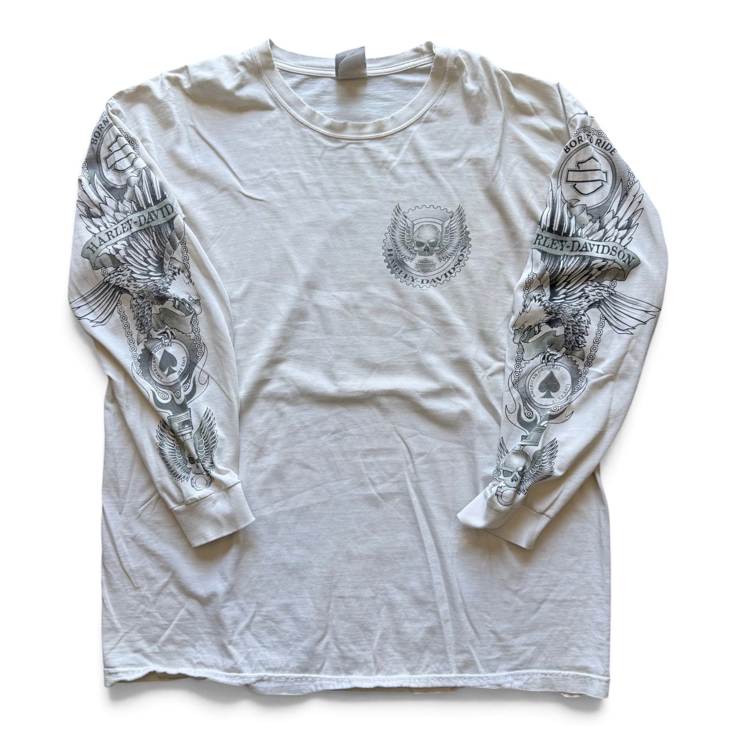 2007 Harley Davidson L/S T-Shirt White