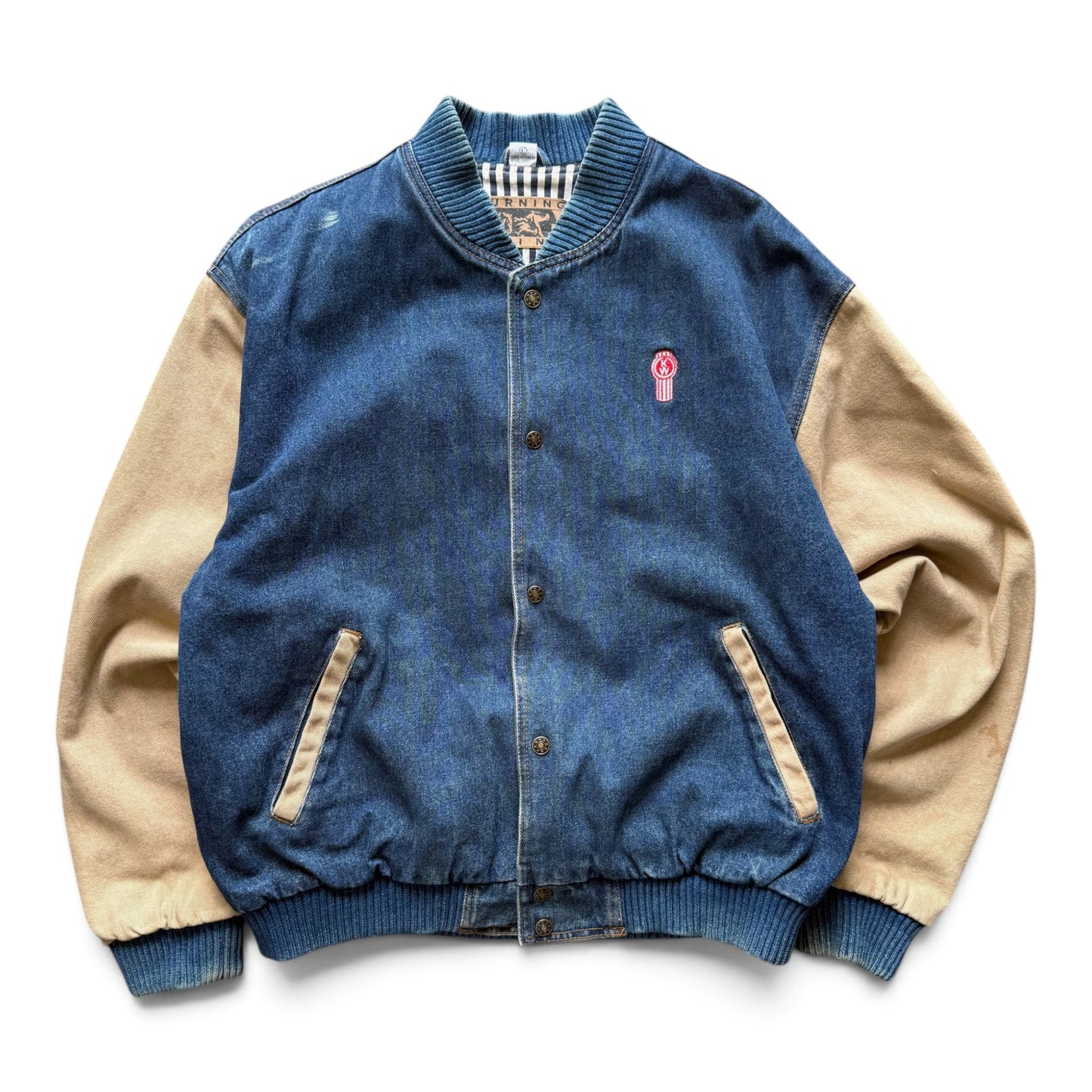 90's Denim Varsity Jacket