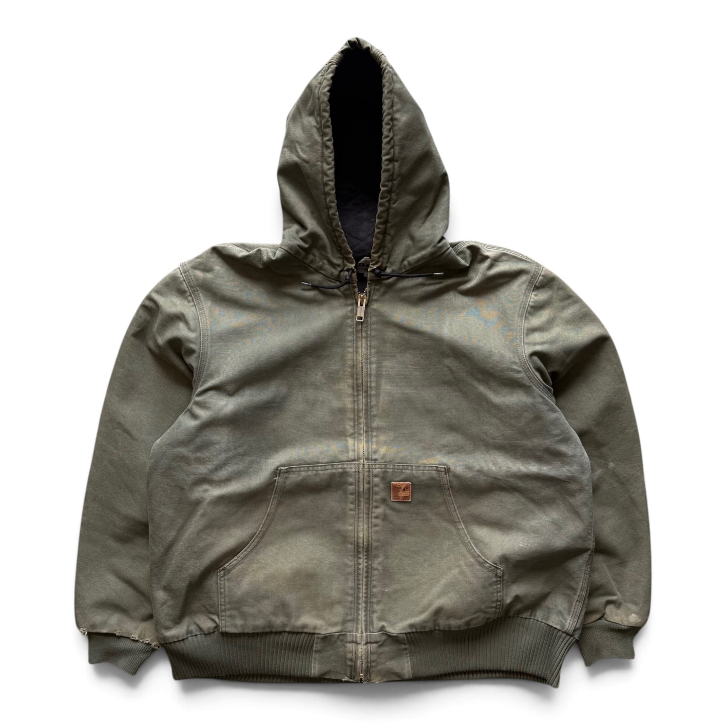 00's Carhartt Hooded Zip-Up Jacket Green
