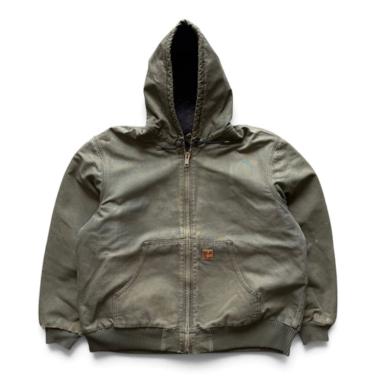 00's Carhartt Hooded Zip-Up Jacket Green
