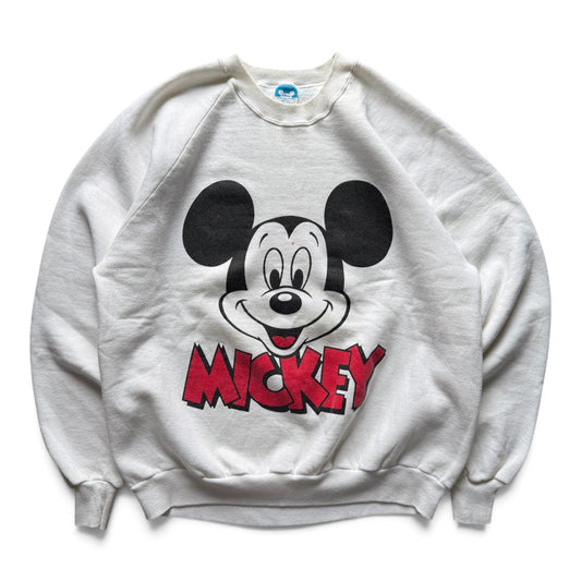 90's Disney Mickey Crewneck White