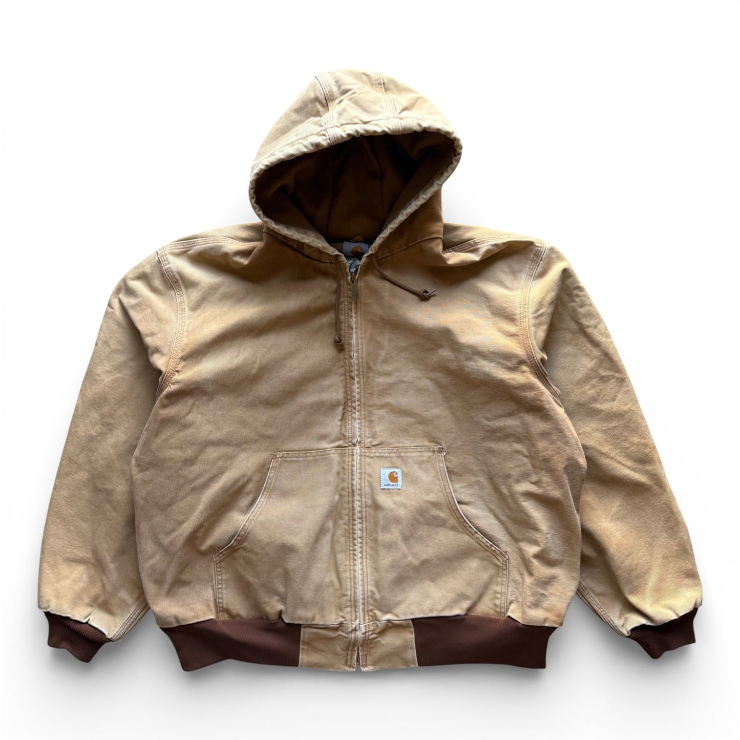 90's Carhartt Hooded Jacket Tan