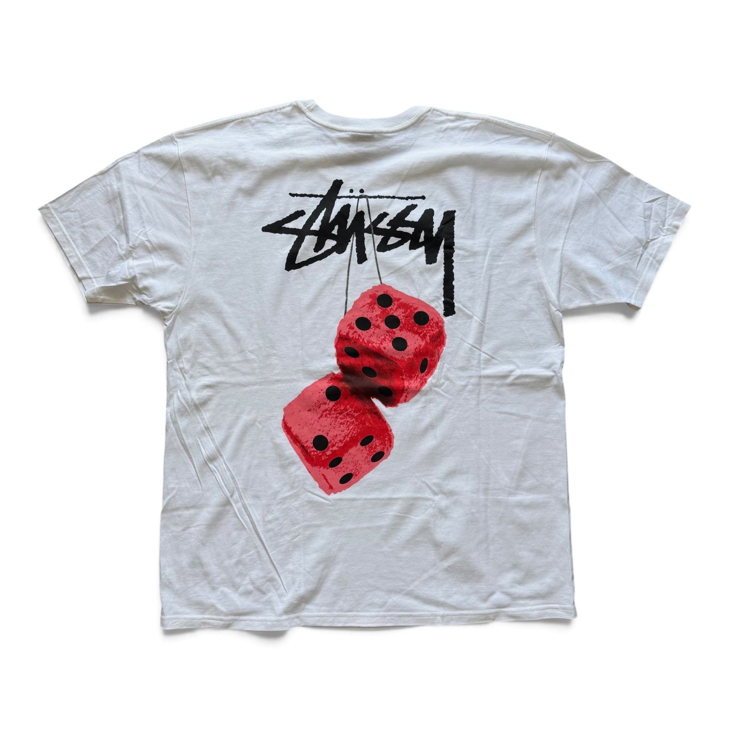 Stussy Fuzzy Dice T-Shirt White