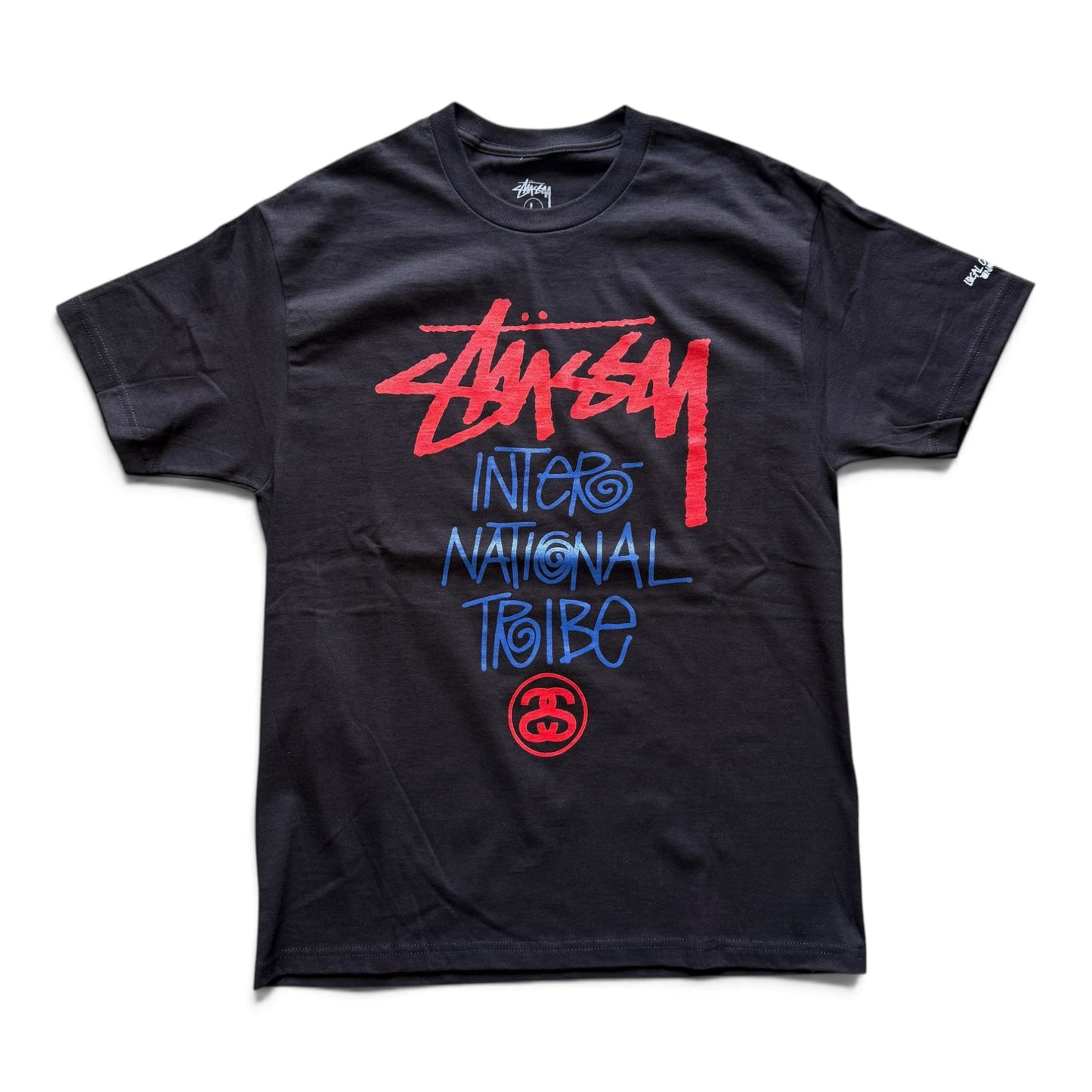Stussy International Tribe Spellout T-Shirt Black