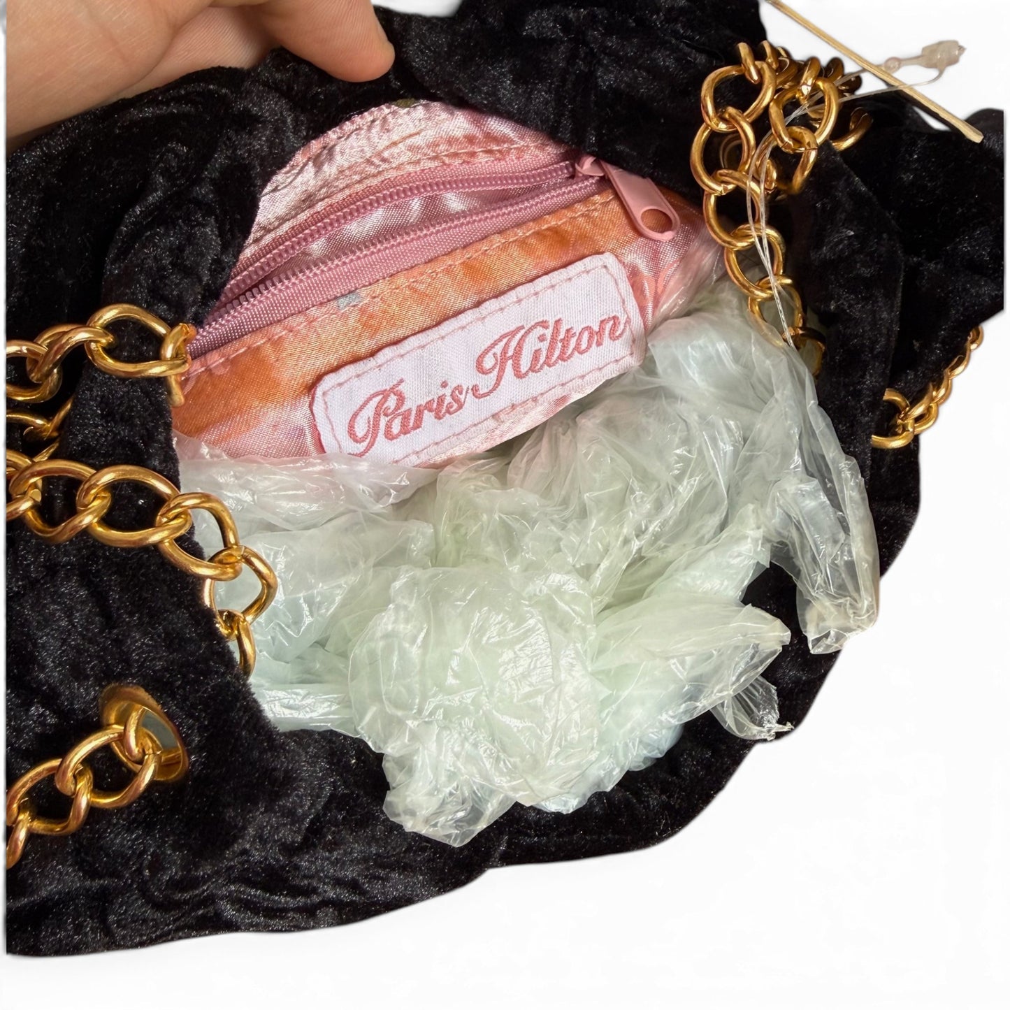 Y2K Paris Hilton Velvet Bling Mini Purse