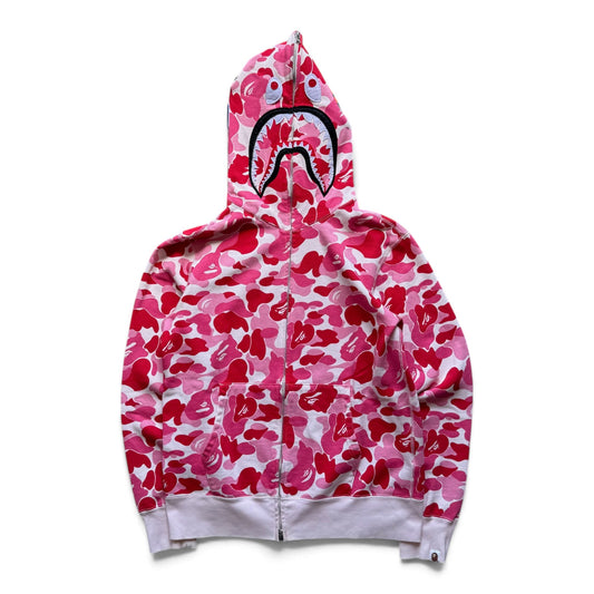 A Bathing Ape Full Zip Pink Camo Hoodie