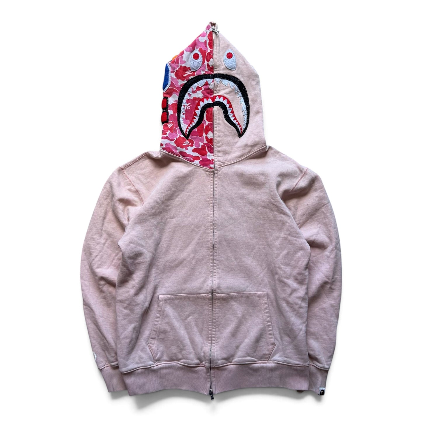 A Bathing Ape Full Zip Pink Hoodie