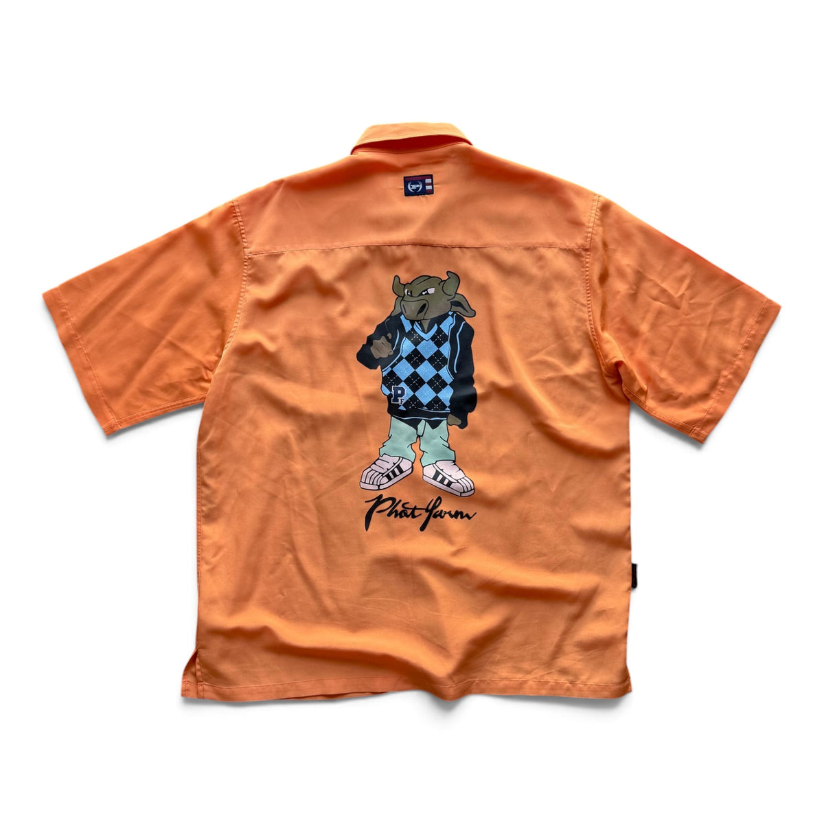 00's Phat Farm Button Up Shirt Orange