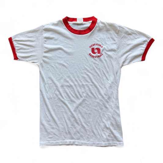 80's Nebraska Basketball Ringer T-Shirt