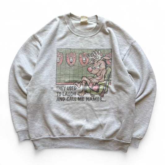 90's Reindeer Crewneck Grey