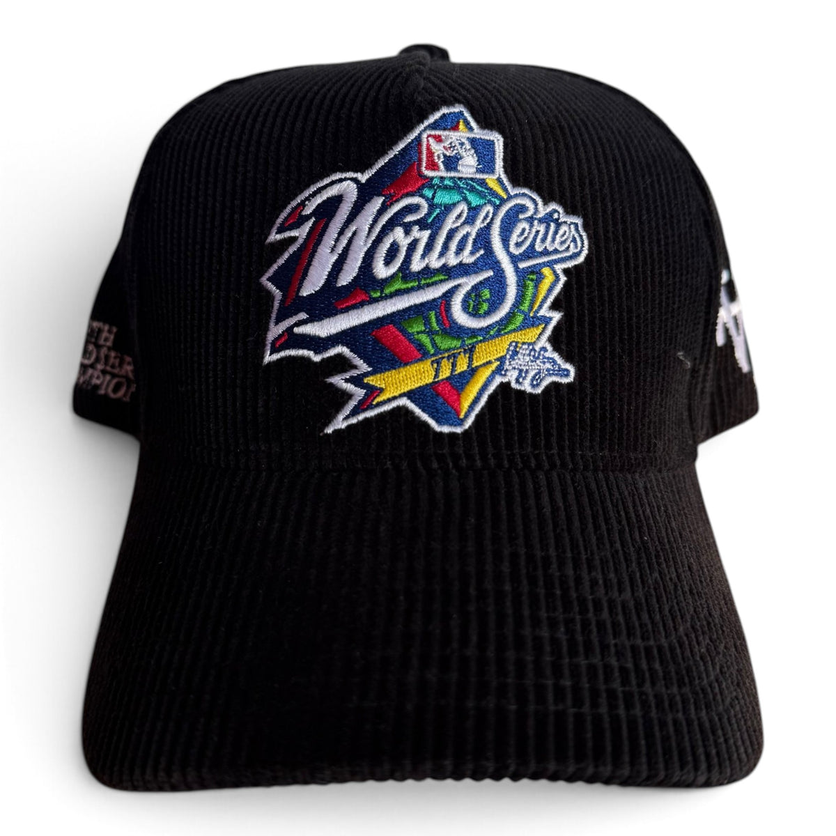 KTH Corduroy Black World Series Snapback Hat