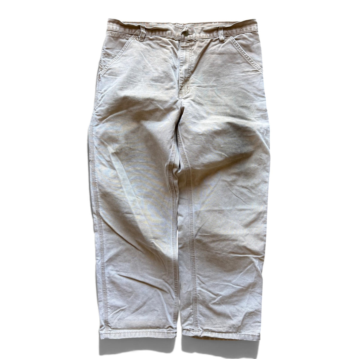 Carhartt Carpenter Pants Distressed Tan