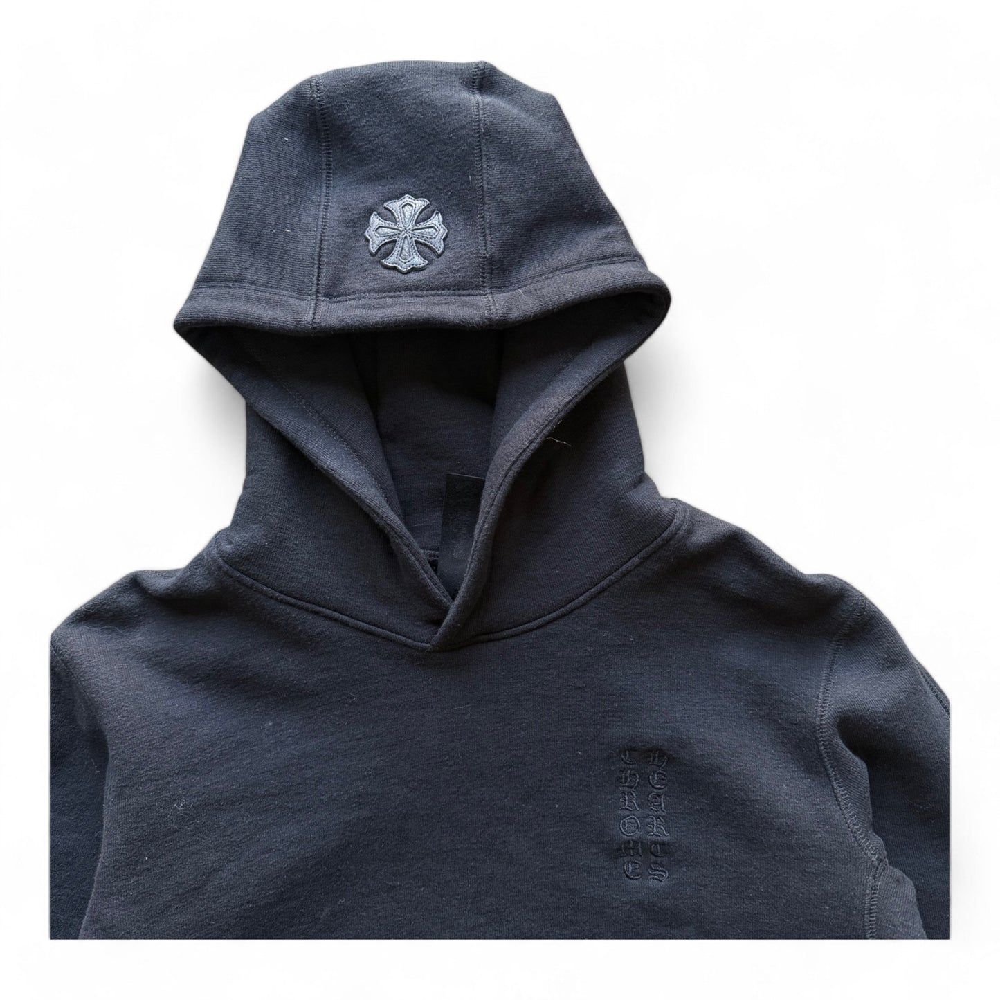 Chrome Hearts Plus Cross Leather Patch Pullover Hoodie