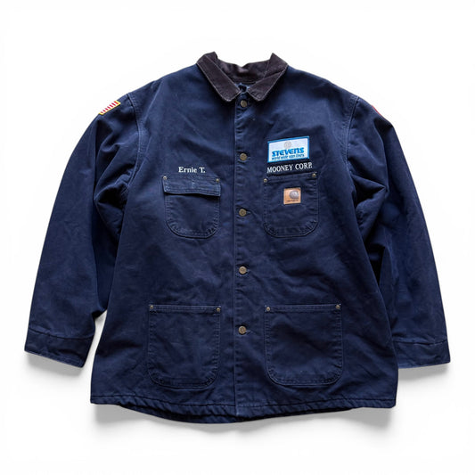 1990's Carhartt Chore Coat Jacket Navy